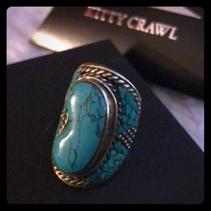 ᴍᴏᴅ ᴀʀᴛ ʀᴀᴡ ᴛᴜʀǫᴜᴏɪsᴇ ʀᴏᴄᴋ ʀɪɴɢ ɪɴ 925